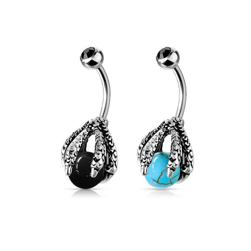 Claw with Orb Belly Bar 14G