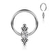 Cluster Gem Captive Ring 18G 16G