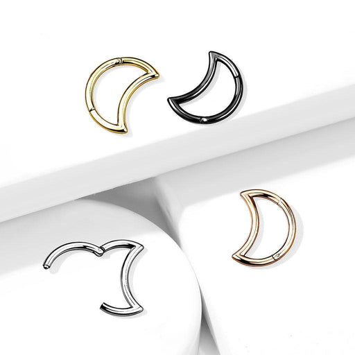 Crescent Moon Hinged Ring