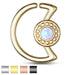 Crescent Opal Twist Ring 18G 16G