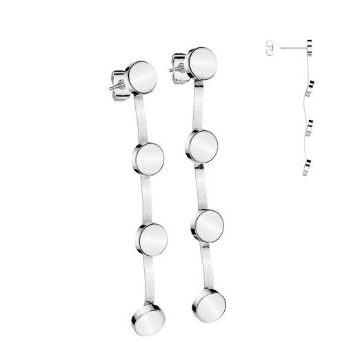 Disc Drop Earrings Pair