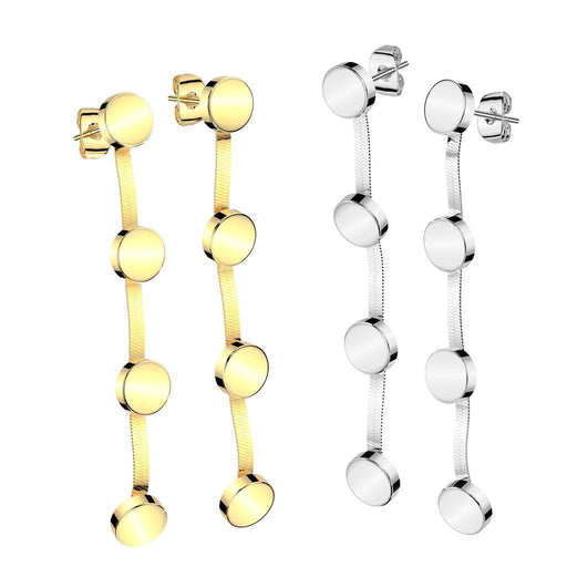 Disc Drop Earrings Pair
