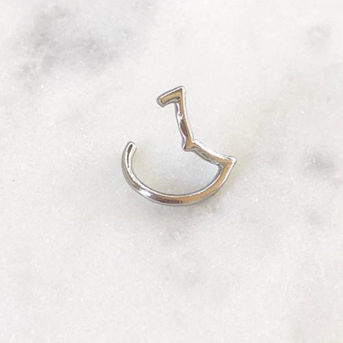 Dolphin Tail Ring 16G