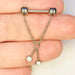 Double Chain Opal Nipple Dangle 14G