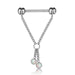 Double Chain Opal Nipple Dangle 14G