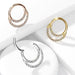 Double Layered Paved Hinged Ring 16G 8mm