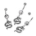 Dragon Dangle Belly Bar 14G