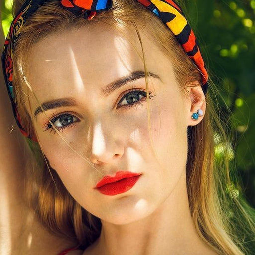 Druzy Resin Cartilage Bar 16G