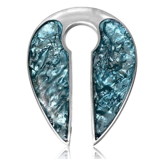 Epoxy & Brass Drop Ear Weight PAIR