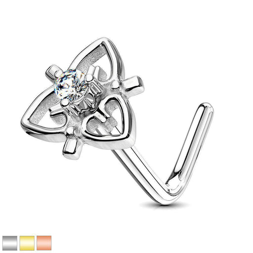 Filigree Heart Nose L Bend 20G
