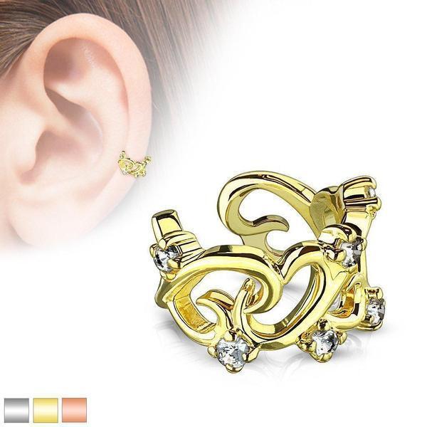 Filigree Hearts Non-Piercing Ear Cuff
