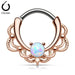 Filigree Opal Clicker Ring 16G