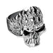 Flaming Skull Ring