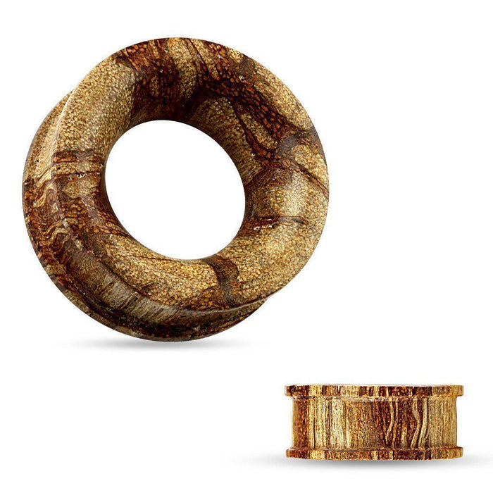 Flat Flared Root Wood Tunnel 6mm-25mm