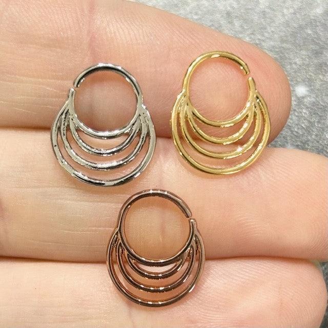 Four Layer Twist Ring 16G