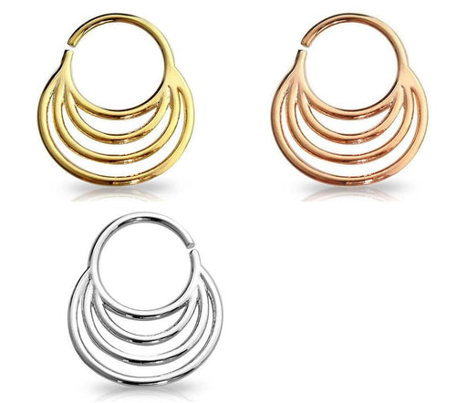 Four Layer Twist Ring 16G