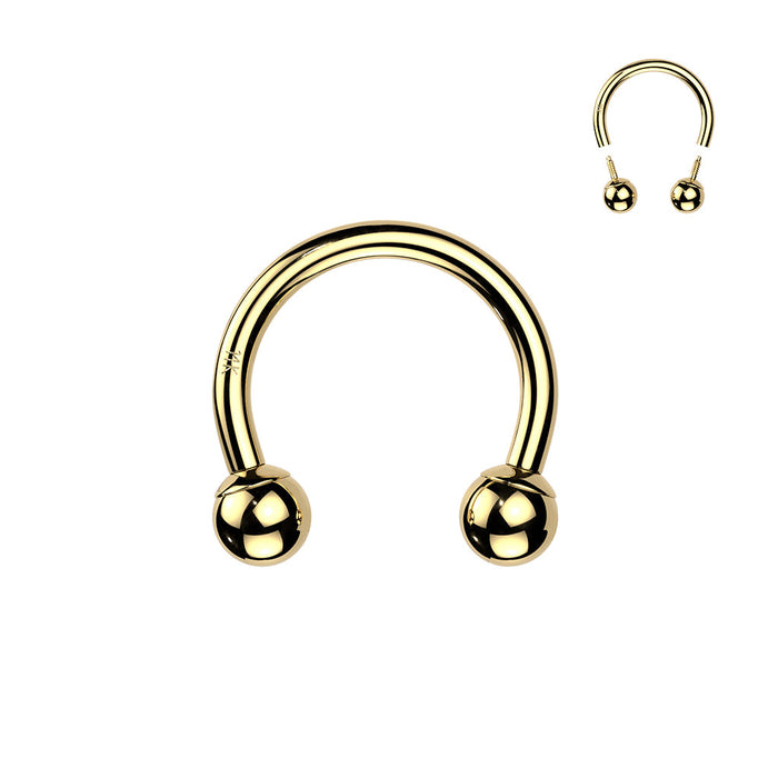 14kt Gold Internally Threaded Horseshoe