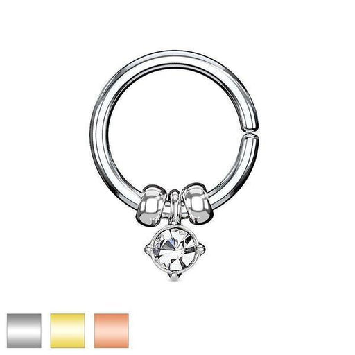 Gem Bead Ring 18G 16G