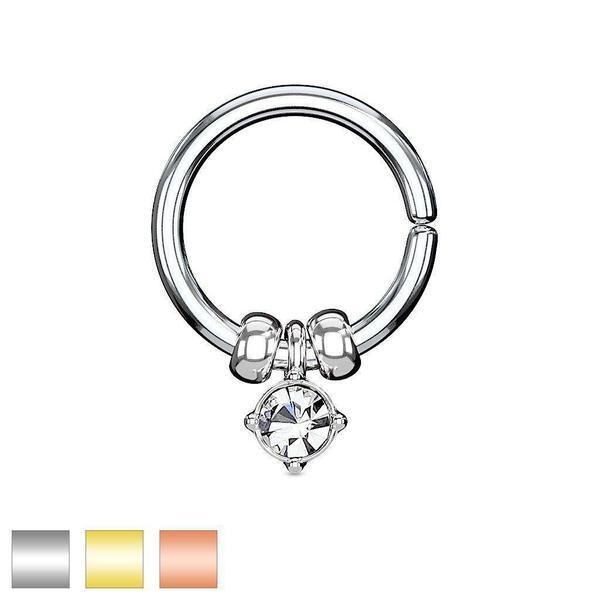 Gem Bead Ring 18G 16G