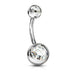 Gem Belly Bar 14G