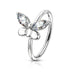 Gem Butterfly Nose Ring 20G