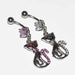 Gem Cat Belly Bar 14G