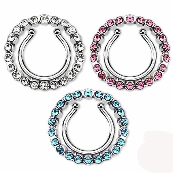 Gem Circle Non-Piercing Nipple Shield- 8mm