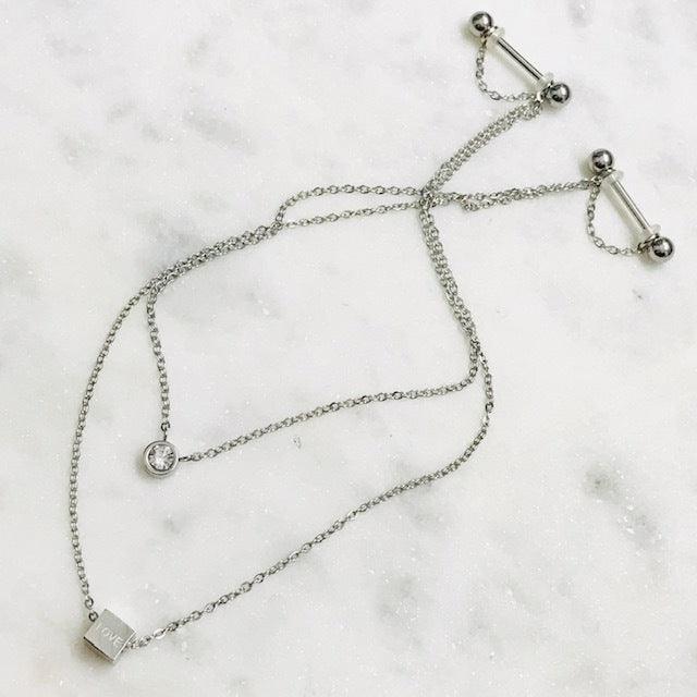 Gem Cube Nipple Chain