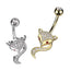Gem Fox Belly Bar 14G
