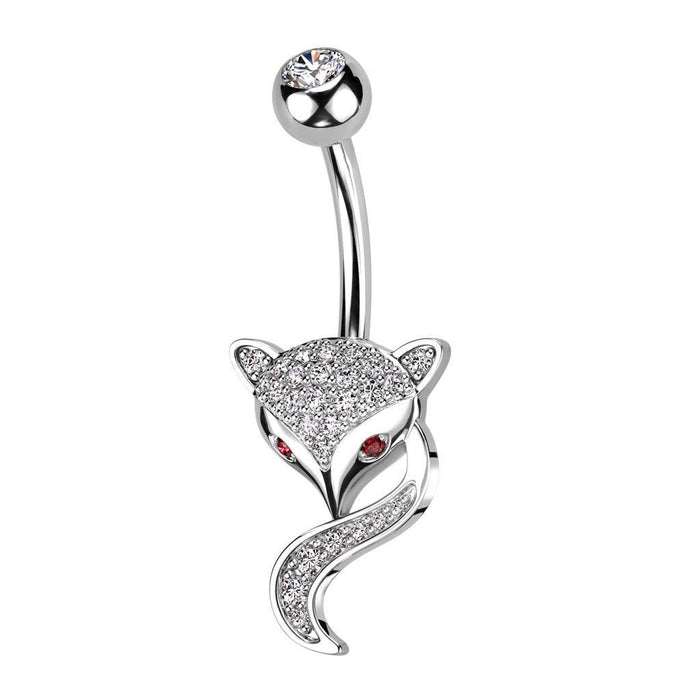 Gem Fox Belly Bar 14G