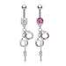 Gem Handcuff Belly Bar 14G