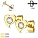 Gem Heart Earrings Pair