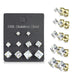 Gem Prong Earrings 5 Pairs