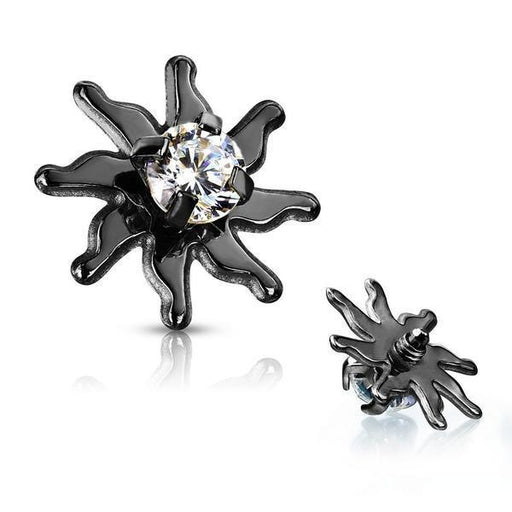 Gem Starburst Dermal Top 14G