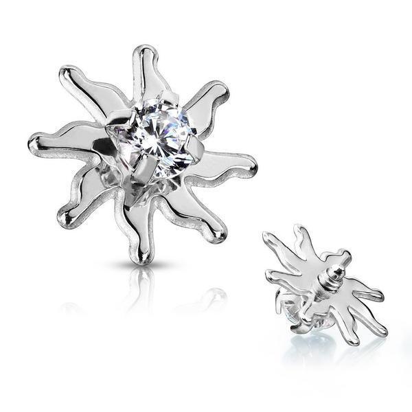 Gem Starburst Dermal Top 14G