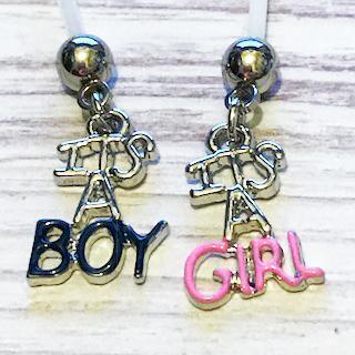 Gender Pregnancy Belly Bar 14G