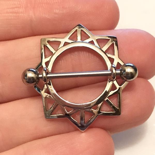 Geometric Nipple Shield 14G (Single)