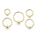 Gold IP Captive Ring 20G-2G