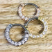 Gold Plated Gem Paved Septum Clicker 16G