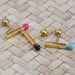 Gold Plated Matchstick Cartilage Bar 16G