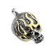 Gold Skull Stainless Steel Pendant