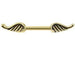 Gold Wings Nipple Bar 14G (Single)