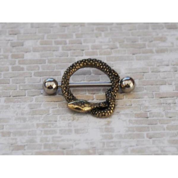 Golden Snake Nipple Shield 14G (Single)