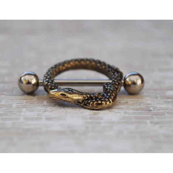 Golden Snake Nipple Shield 14G (Single)