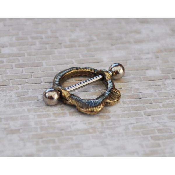 Golden Snake Nipple Shield 14G (Single)