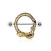 Golden Snake Nipple Shield 14G (Single)