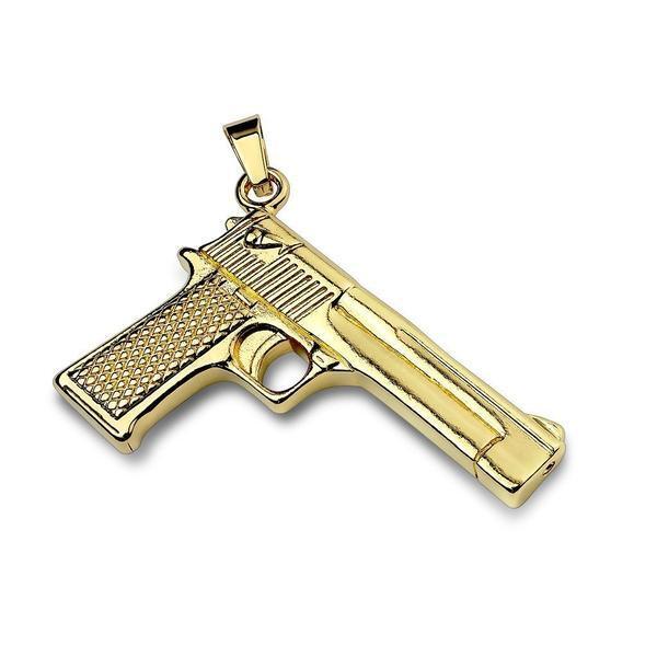 Gun Stainless Steel Pendant