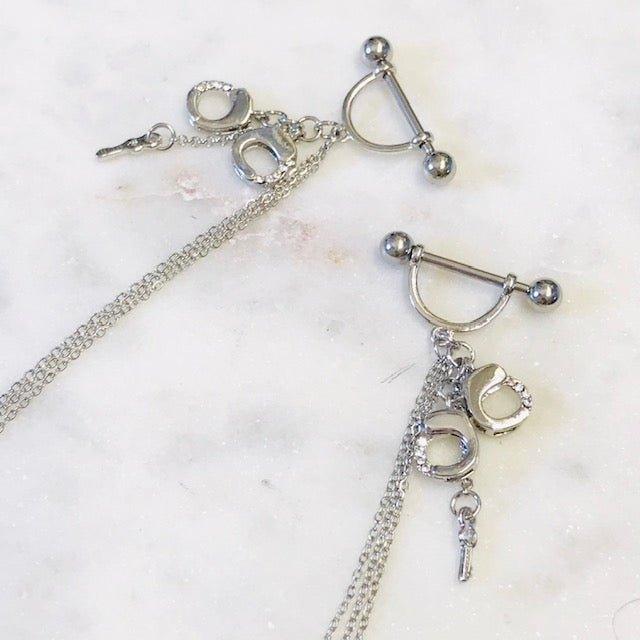Handcuffs Nipple Chain