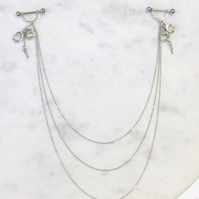 Handcuffs Nipple Chain
