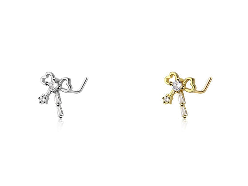 Heart Bow Nose L Bend 20G